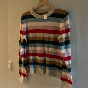 GAP Colorful Striped Crew Neck Sweater